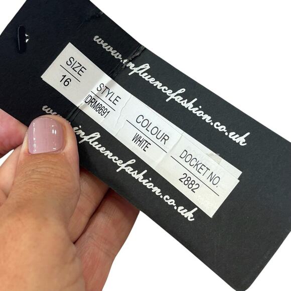 ASOS Influence Pink and Green floral tiered  Mini Sundress NEW Size 16 - Picture 5 of 9